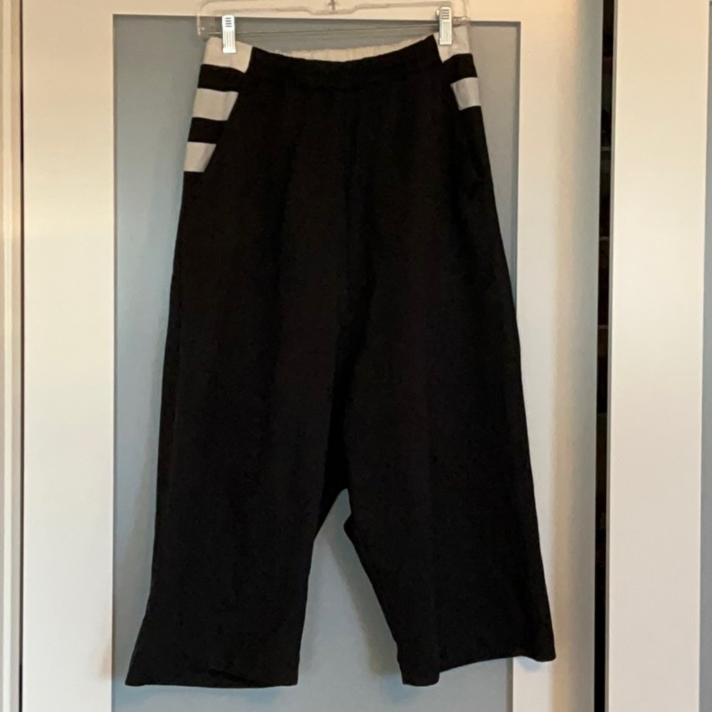 Y-3 Black and White Textured Pants